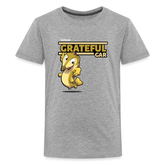 Grateful Gar Character Comfort Kids Tee - heather gray