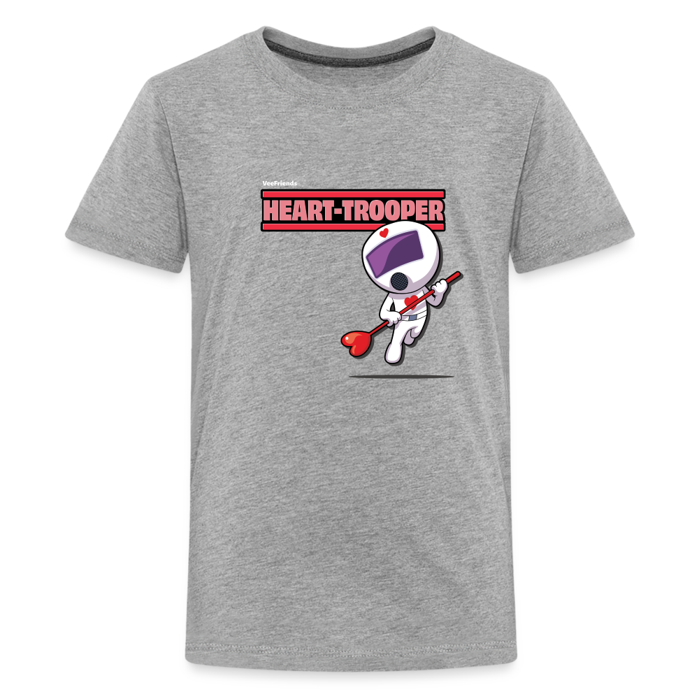 Heart-Trooper Character Comfort Kids Tee - heather gray