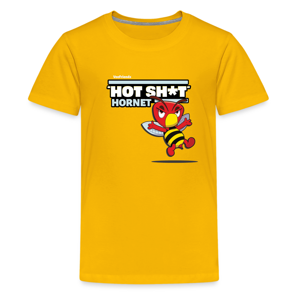 "Hot Sh*t" Hornet Character Comfort Kids Tee - sun yellow