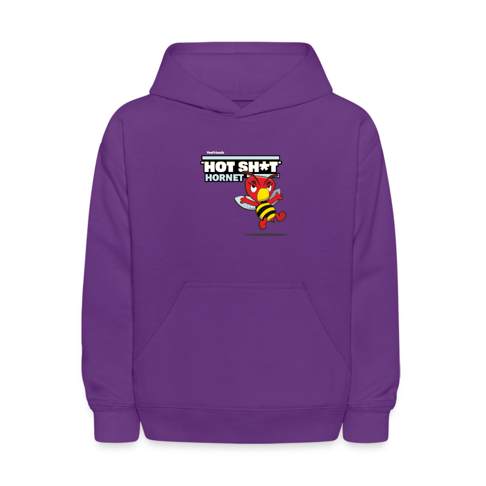 "Hot Sh*t" Hornet Character Comfort Kids Hoodie - purple
