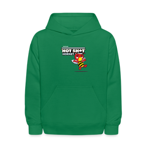 "Hot Sh*t" Hornet Character Comfort Kids Hoodie - kelly green