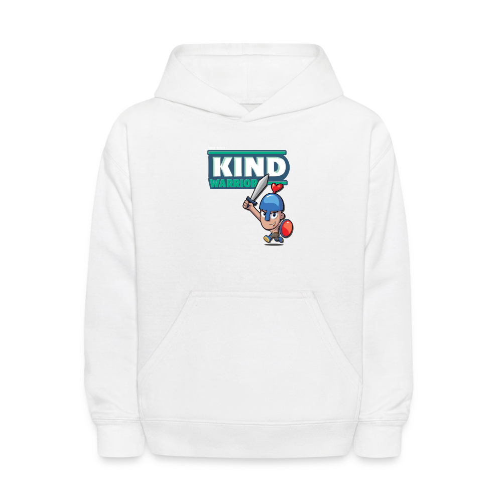 Kind-Warrior Character Comfort Kids Hoodie - white