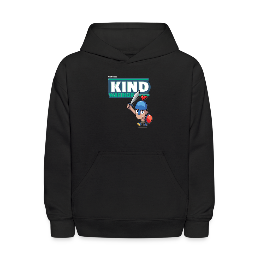 Kind-Warrior Character Comfort Kids Hoodie - black