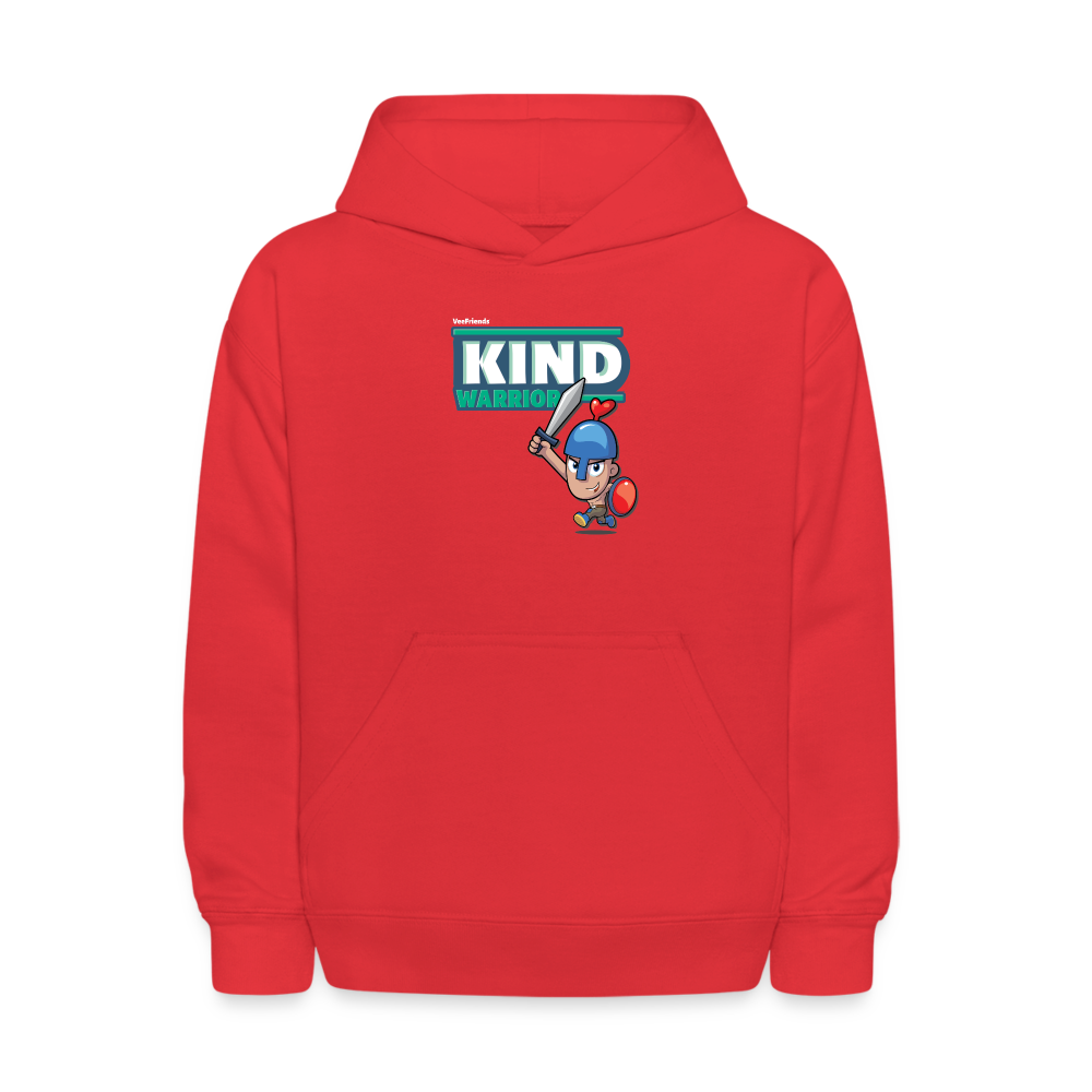 Kind-Warrior Character Comfort Kids Hoodie - red