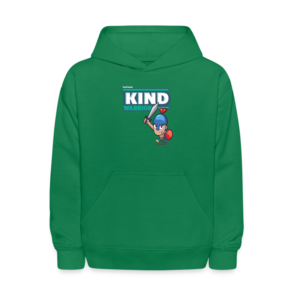 Kind-Warrior Character Comfort Kids Hoodie - kelly green