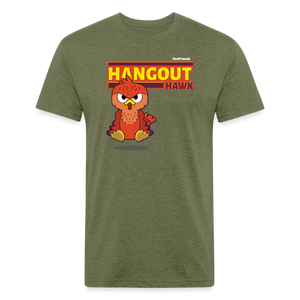 Hangout Hawk Character Comfort Adult Tee (Holder Claim) - heather military green