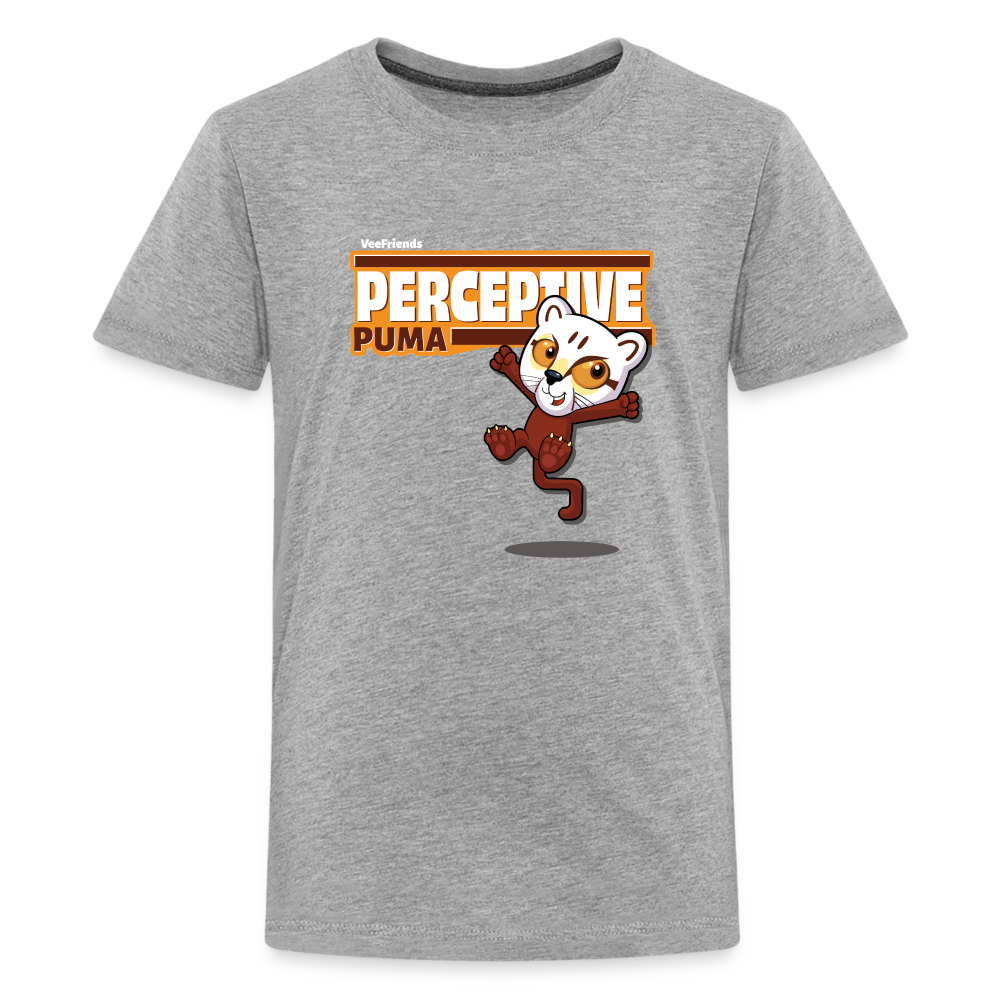 Perceptive Puma Character Comfort Kids Tee - heather gray