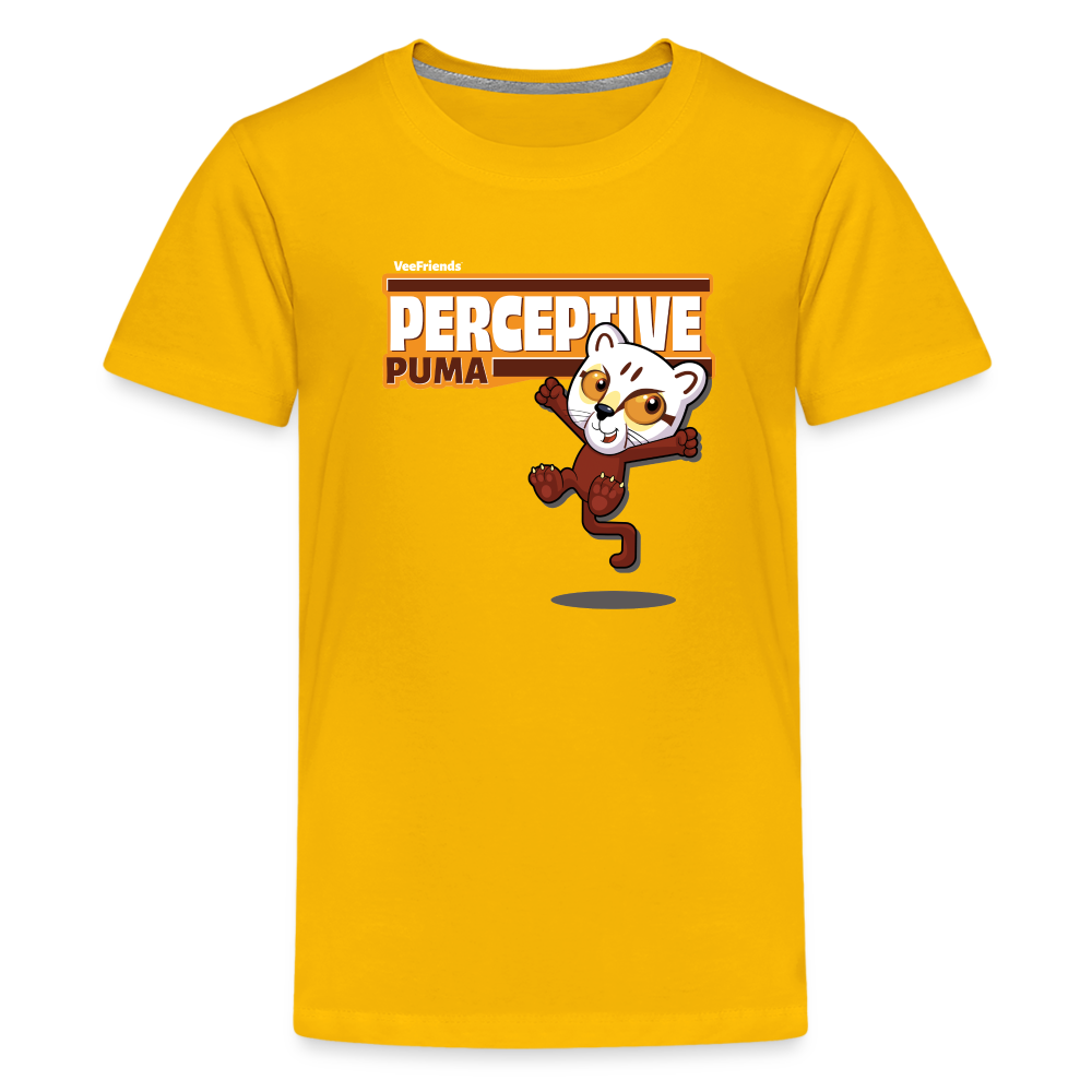 Perceptive Puma Character Comfort Kids Tee - sun yellow