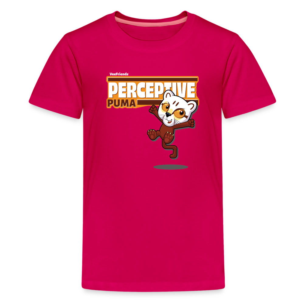 Perceptive Puma Character Comfort Kids Tee - dark pink