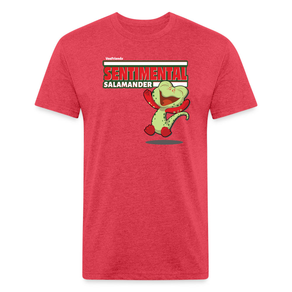 Sentimental Salamander Character Comfort Adult Tee - heather red