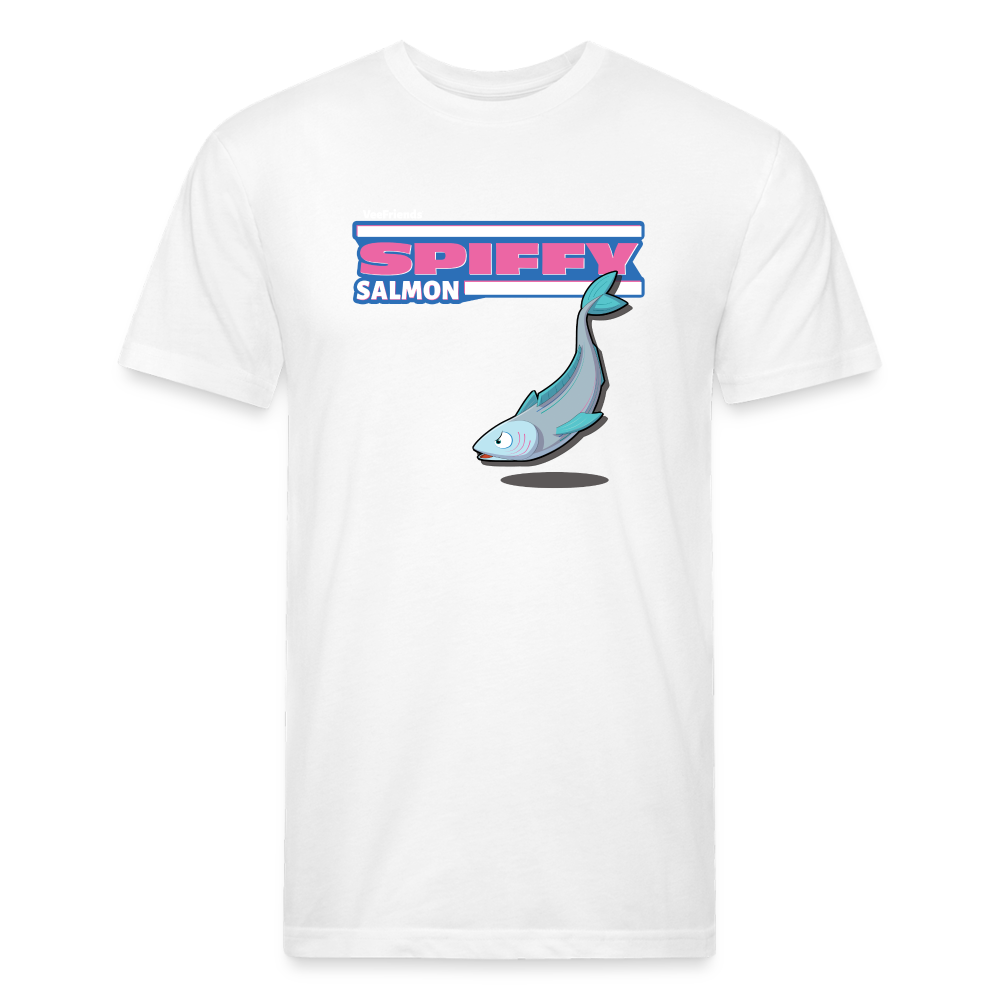 Spiffy Salmon Character Comfort Adult Tee - white