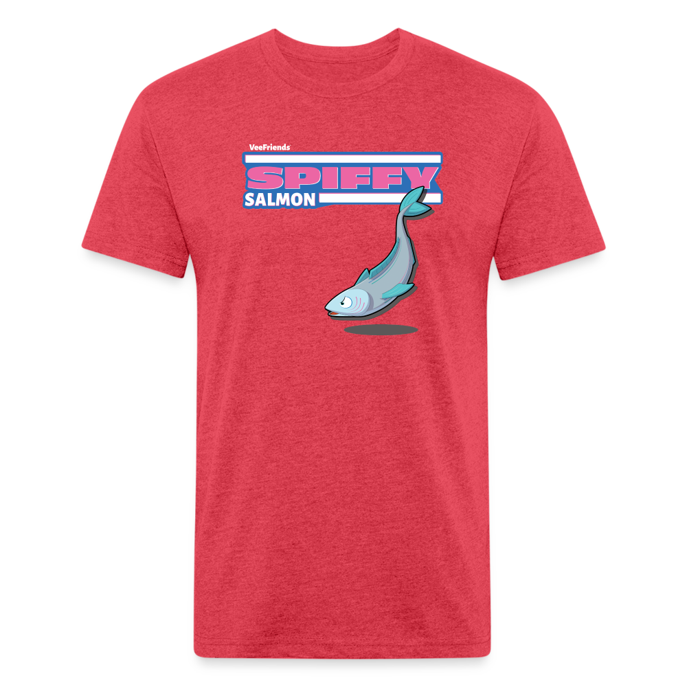 Spiffy Salmon Character Comfort Adult Tee - heather red