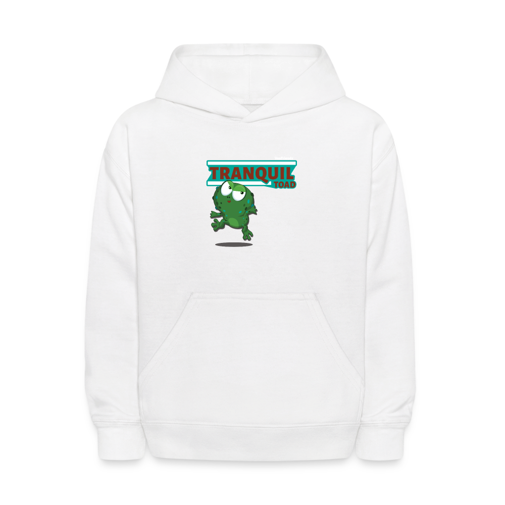 Tranquil Toad Character Comfort Kids Hoodie - white