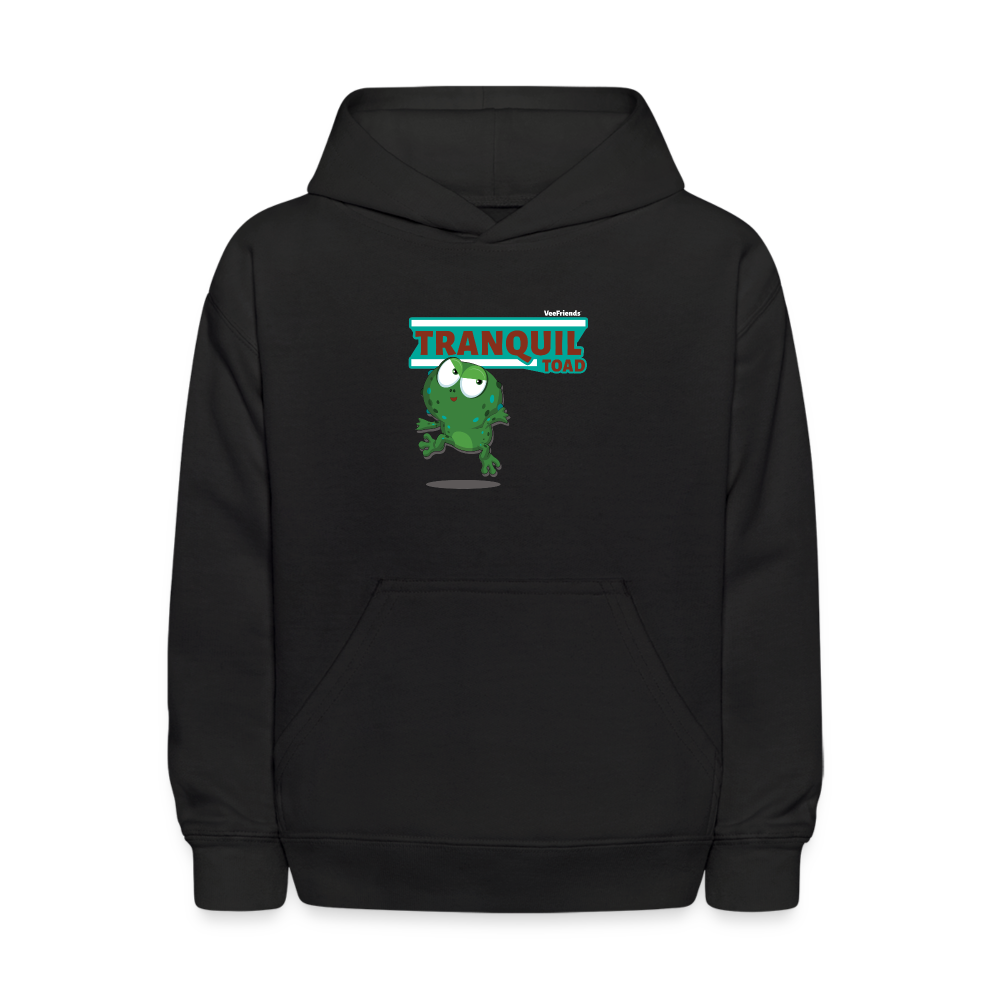 Tranquil Toad Character Comfort Kids Hoodie - black