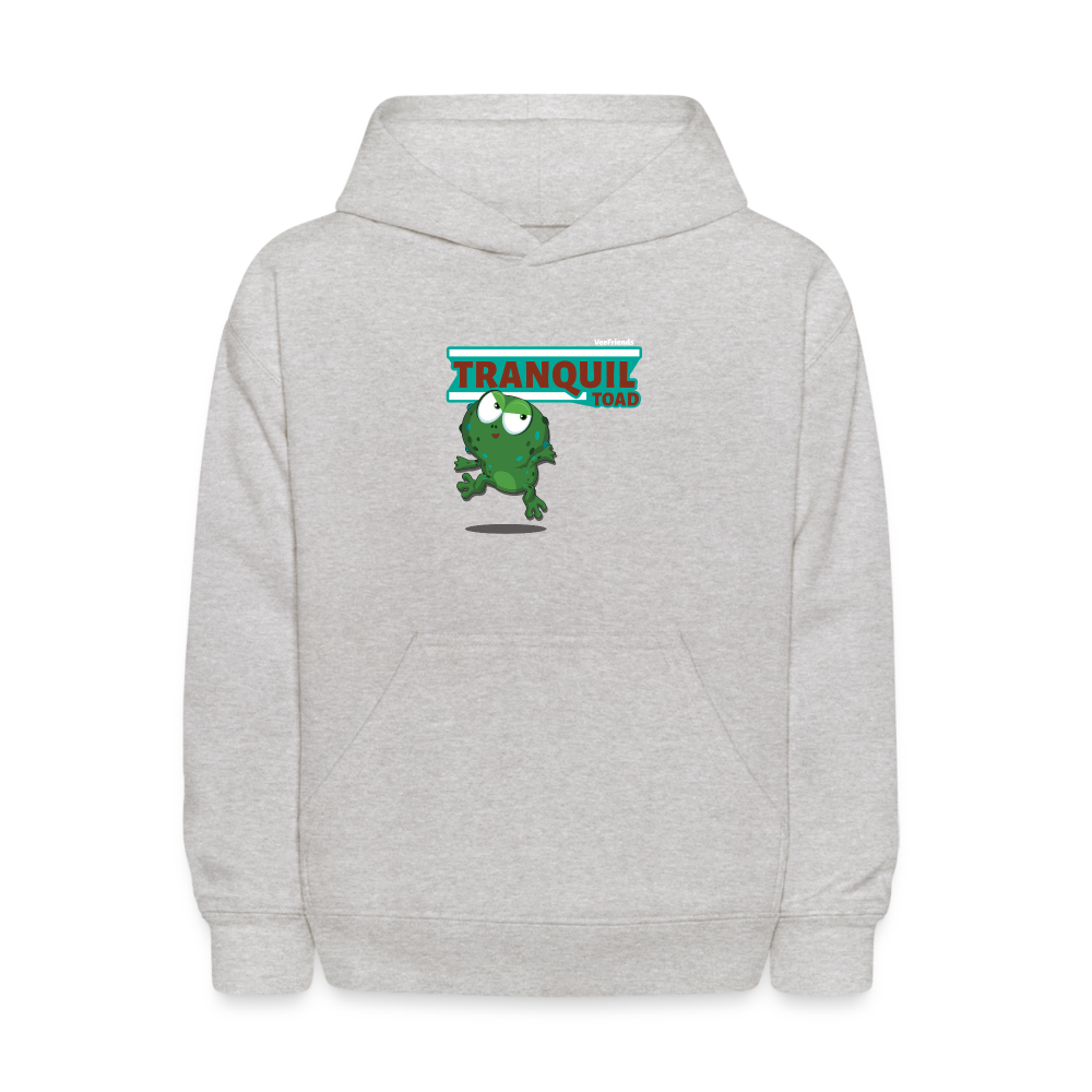 Tranquil Toad Character Comfort Kids Hoodie - heather gray