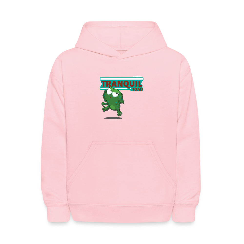 Tranquil Toad Character Comfort Kids Hoodie - pink