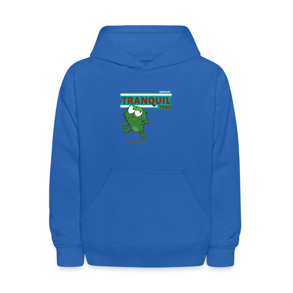 Tranquil Toad Character Comfort Kids Hoodie - royal blue