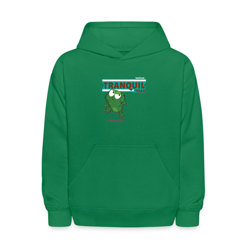 Tranquil Toad Character Comfort Kids Hoodie - kelly green