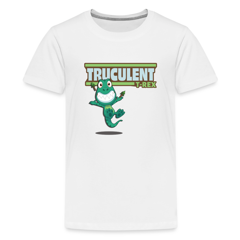 Truculent T-Rex Character Comfort Kids Tee - white