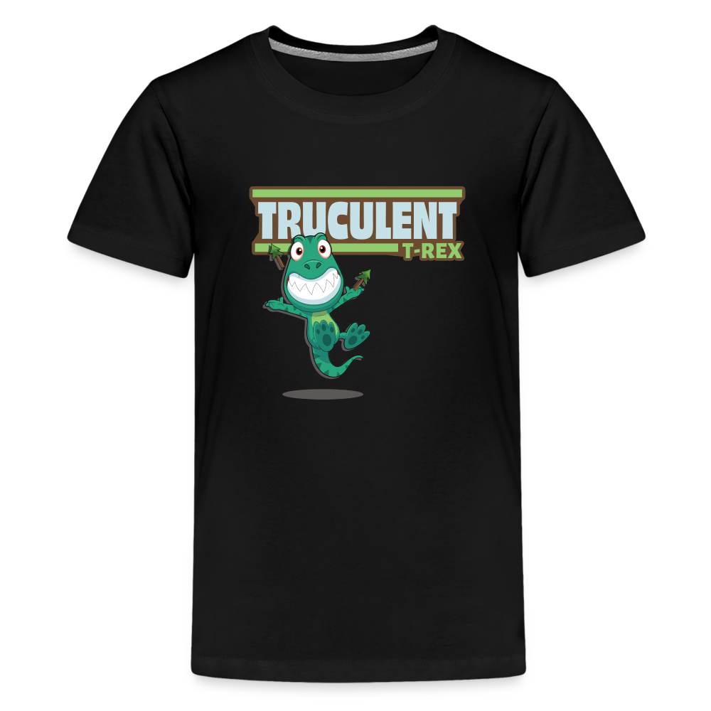 Truculent T-Rex Character Comfort Kids Tee - black