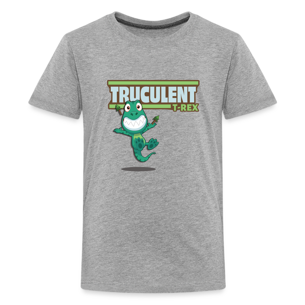 Truculent T-Rex Character Comfort Kids Tee - heather gray