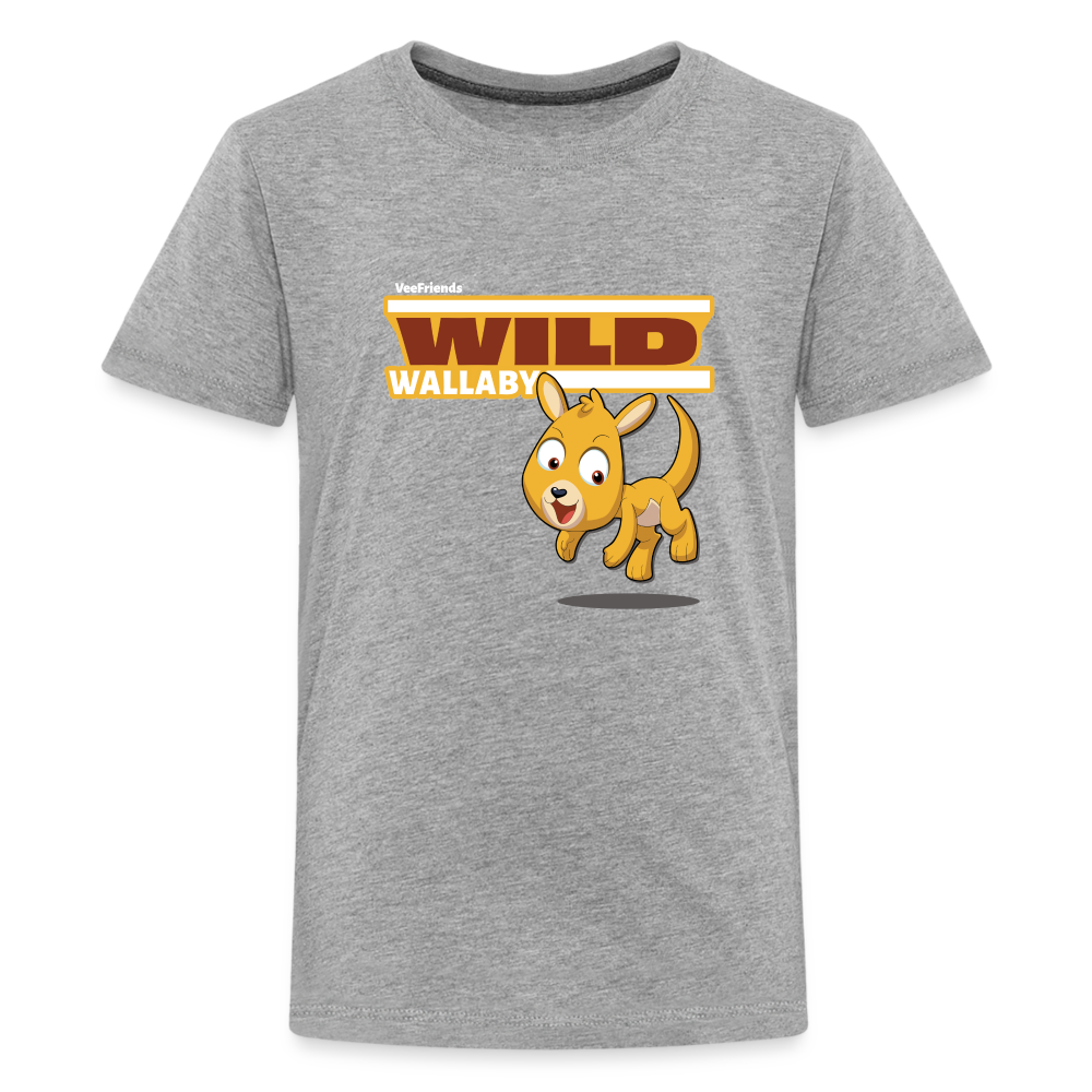 Wild Wallaby Character Comfort Kids Tee - heather gray