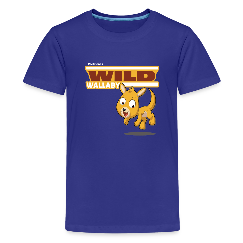 Wild Wallaby Character Comfort Kids Tee - royal blue