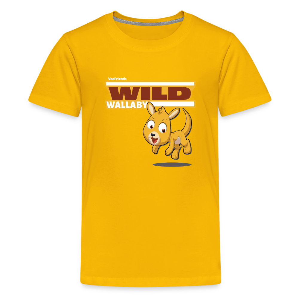 Wild Wallaby Character Comfort Kids Tee - sun yellow