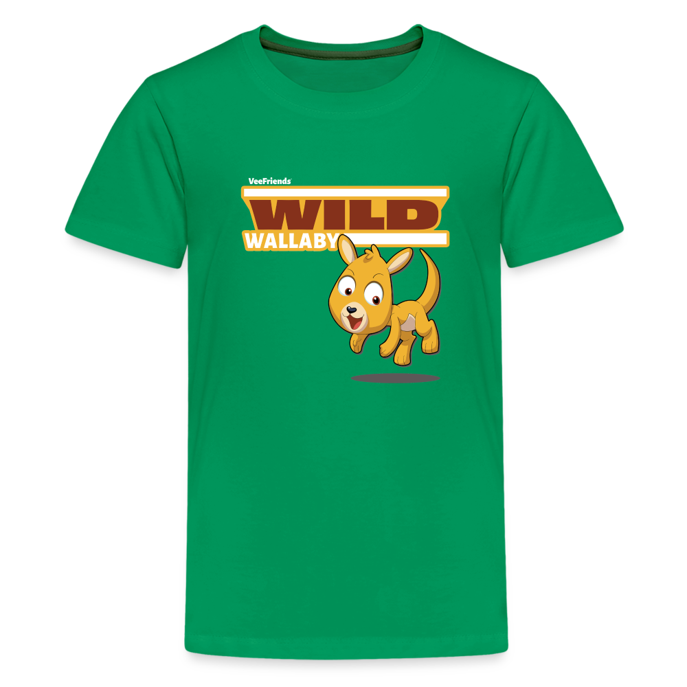 Wild Wallaby Character Comfort Kids Tee - kelly green