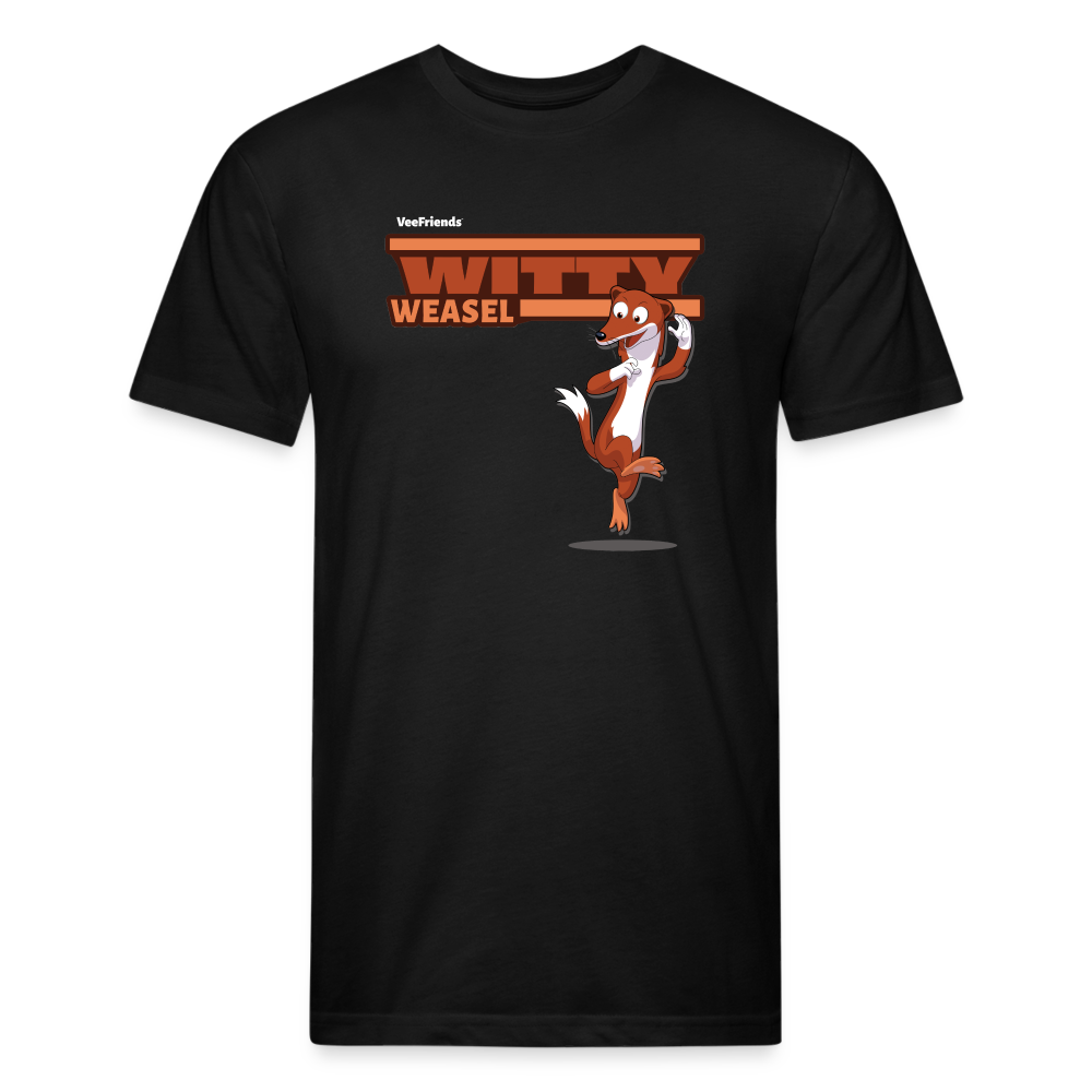 Witty Weasel Character Comfort Adult Tee - black