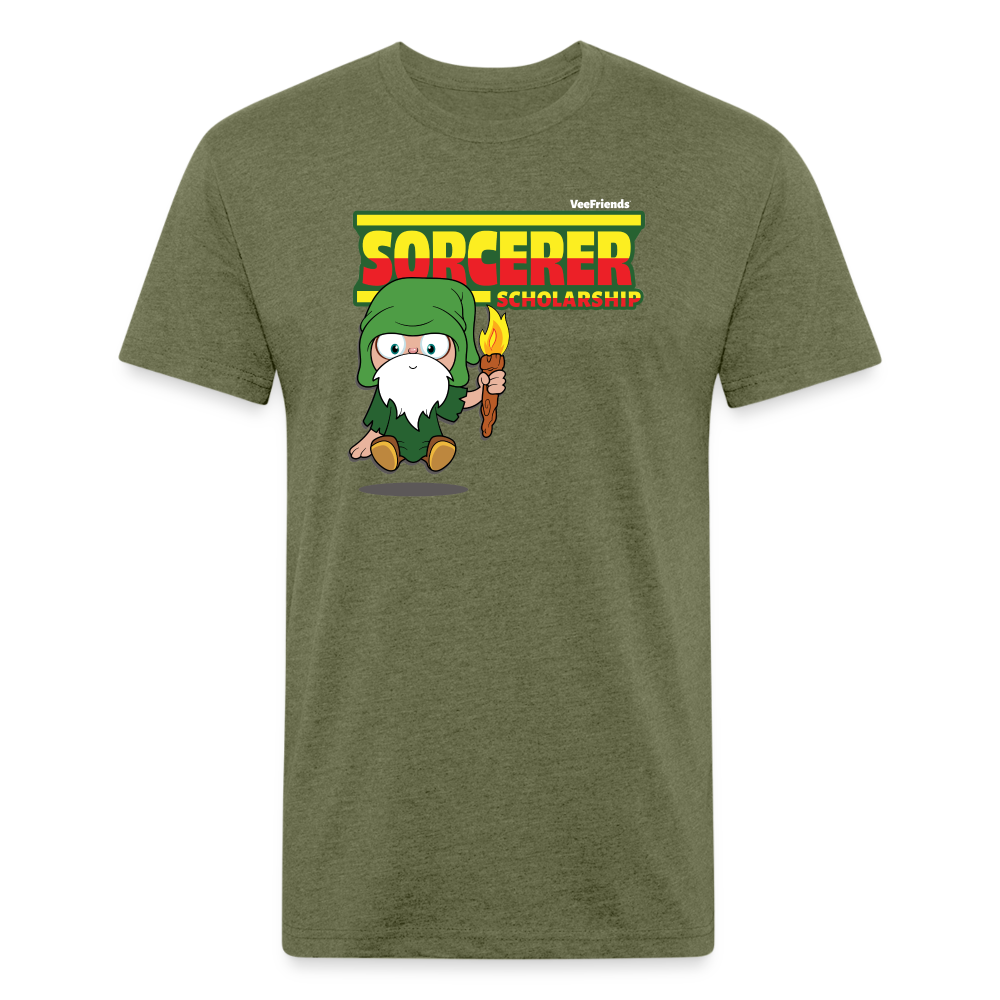 Sorcerer Scholarship Character Comfort Adult Tee (Holder Claim) - heather military green