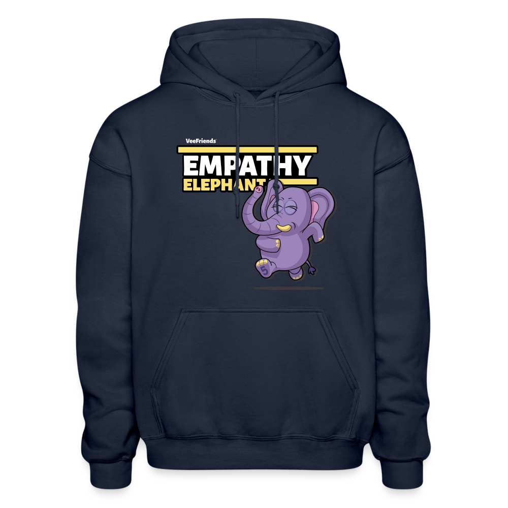 Empathy Elephant Character Comfort Adult Hoodie - navy