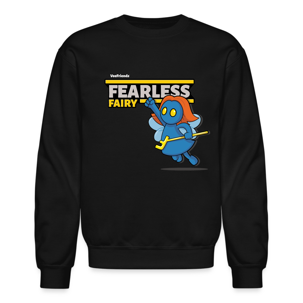 Fearless Fairy Character Comfort Adult Crewneck Sweatshirt - black