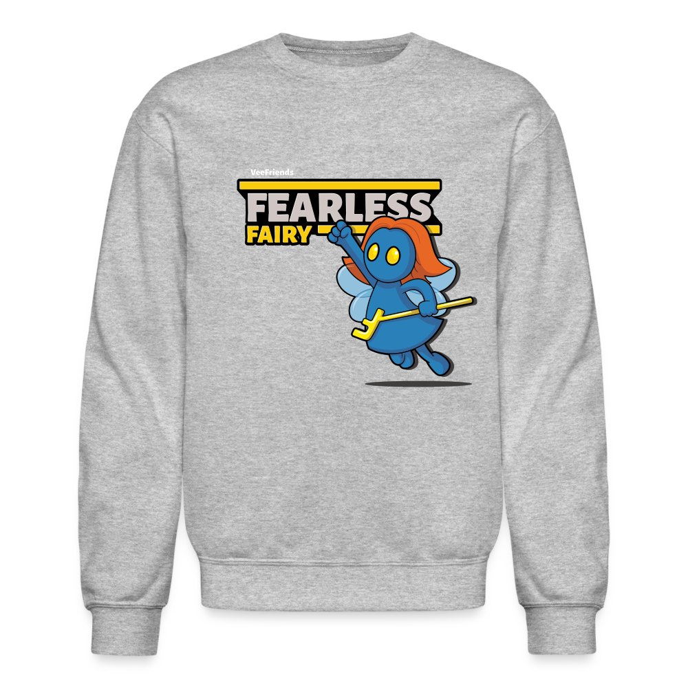 Fearless Fairy Character Comfort Adult Crewneck Sweatshirt - heather gray