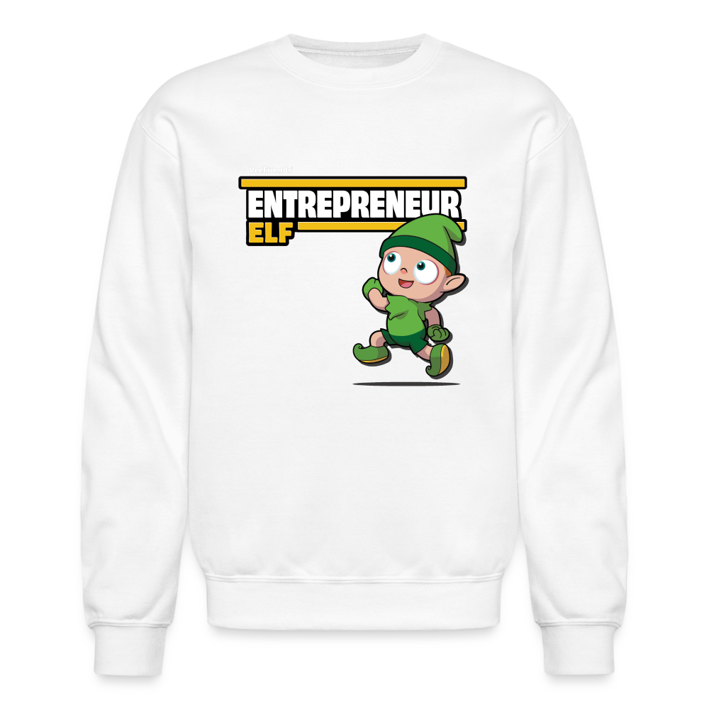 Entrepreneur Elf Character Comfort Adult Crewneck Sweatshirt - white
