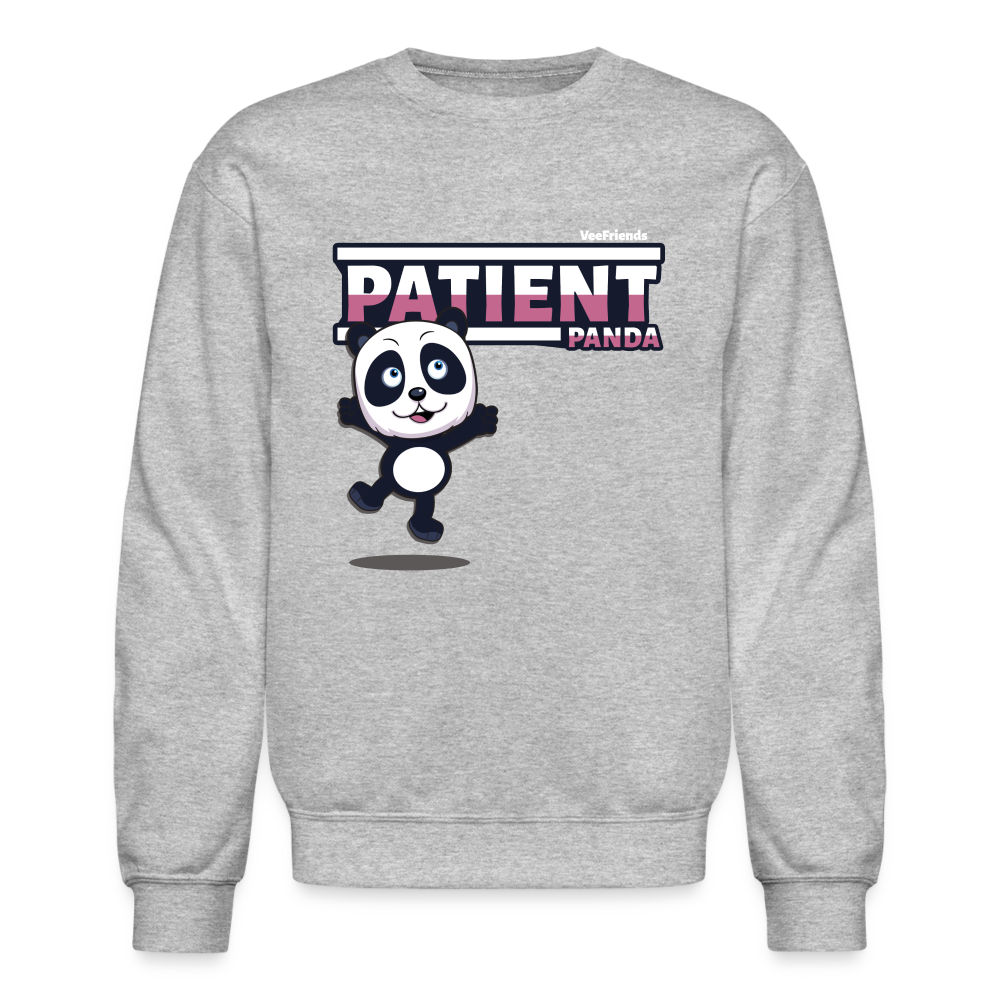 Patient Panda Character Comfort Adult Crewneck Sweatshirt - heather gray