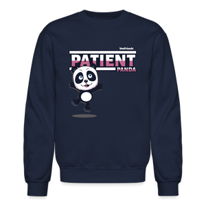 Patient Panda Character Comfort Adult Crewneck Sweatshirt - navy
