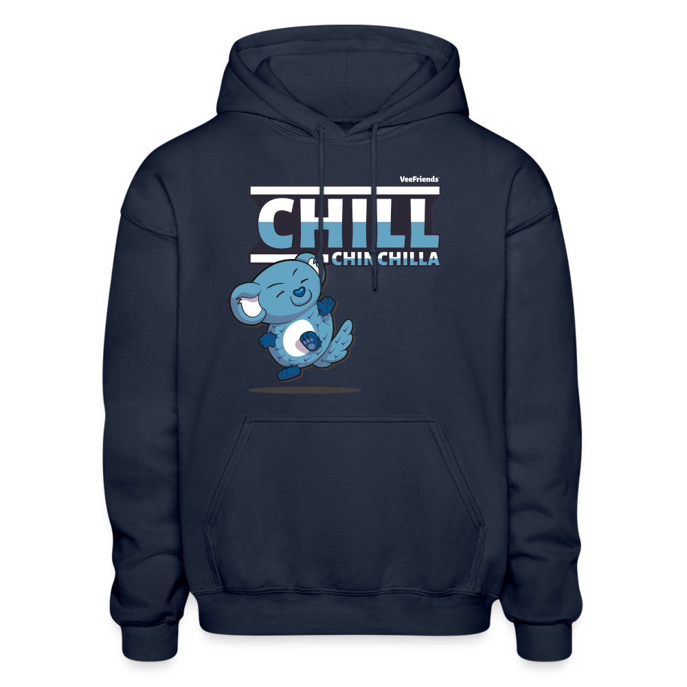 Chill Chinchilla Character Comfort Adult Hoodie - navy