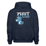 Chill Chinchilla Character Comfort Adult Hoodie - navy
