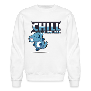 Chill Chinchilla Character Comfort Adult Crewneck Sweatshirt - white