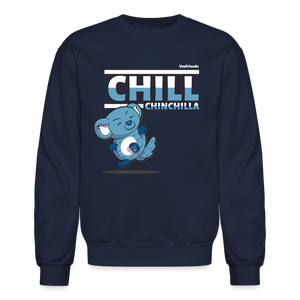 Chill Chinchilla Character Comfort Adult Crewneck Sweatshirt - navy
