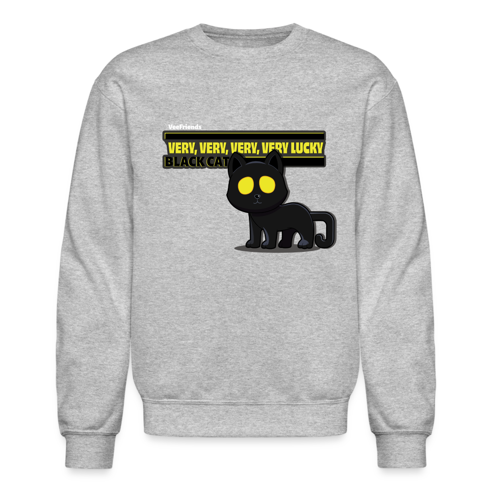 Very, Very, Very, Very Lucky Black Cat (S1) Character Comfort Adult Crewneck Sweatshirt - heather gray