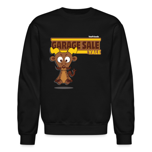 Garage Sale Yale Character Comfort Adult Crewneck Sweatshirt - black