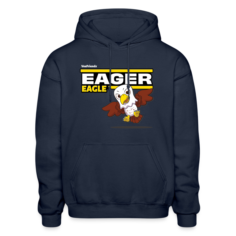 Eager Eagle Character Comfort Adult Hoodie - navy