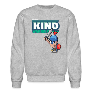 Kind-Warrior Character Comfort Adult Crewneck Sweatshirt - heather gray