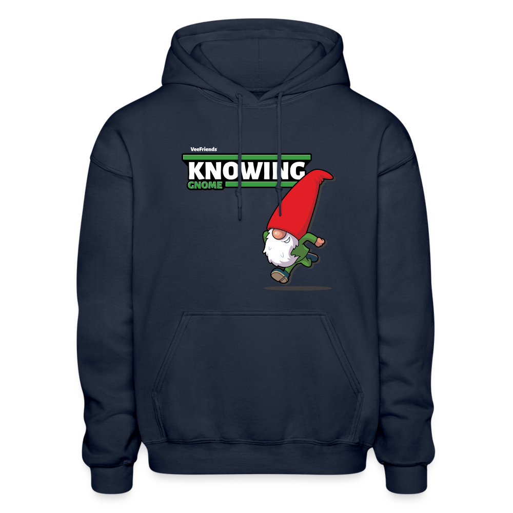 Knowing Gnome Character Comfort Adult Hoodie - navy
