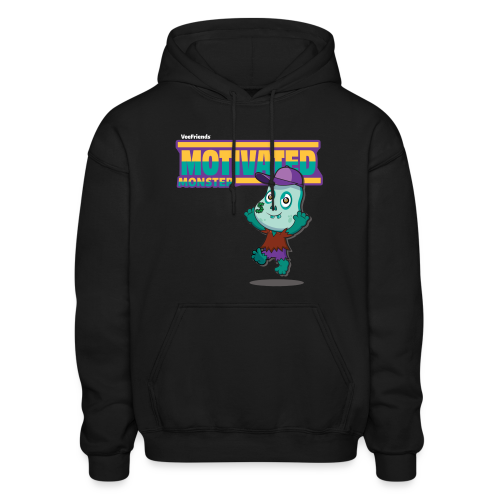 Motivated Monster Character Comfort Adult Hoodie - black