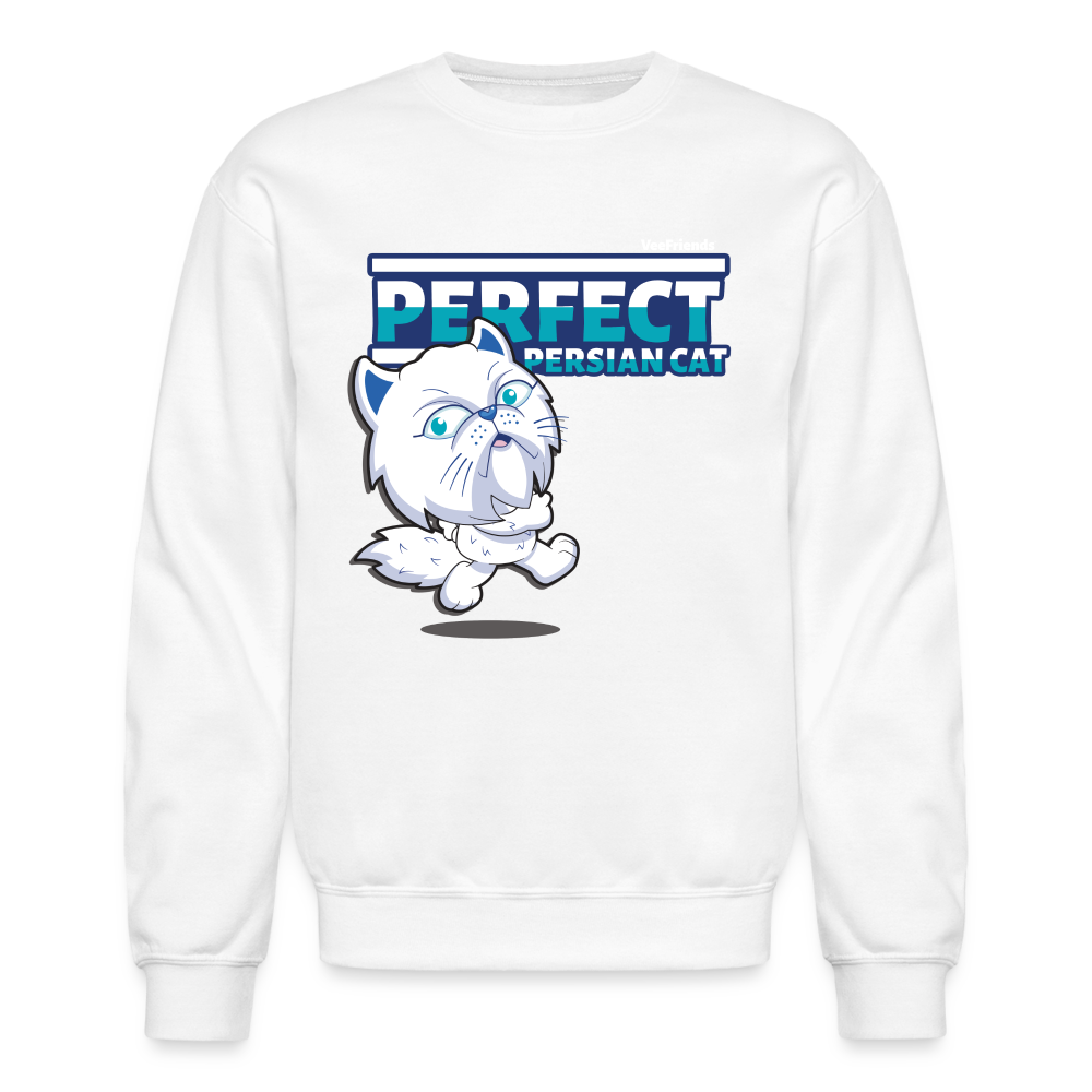 Perfect Persian Cat Character Comfort Adult Crewneck Sweatshirt - white