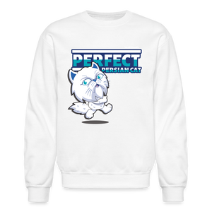 Perfect Persian Cat Character Comfort Adult Crewneck Sweatshirt - white