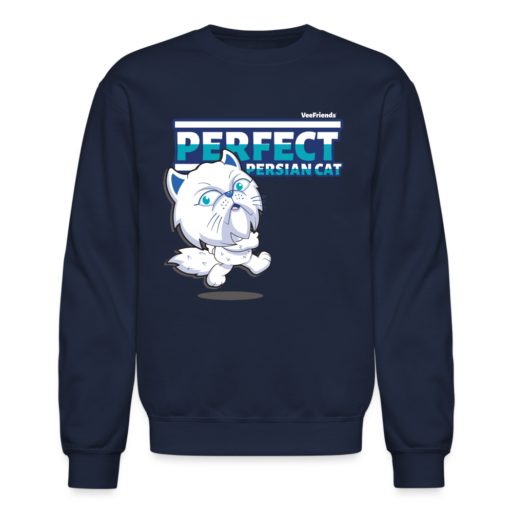 Perfect Persian Cat Character Comfort Adult Crewneck Sweatshirt - navy